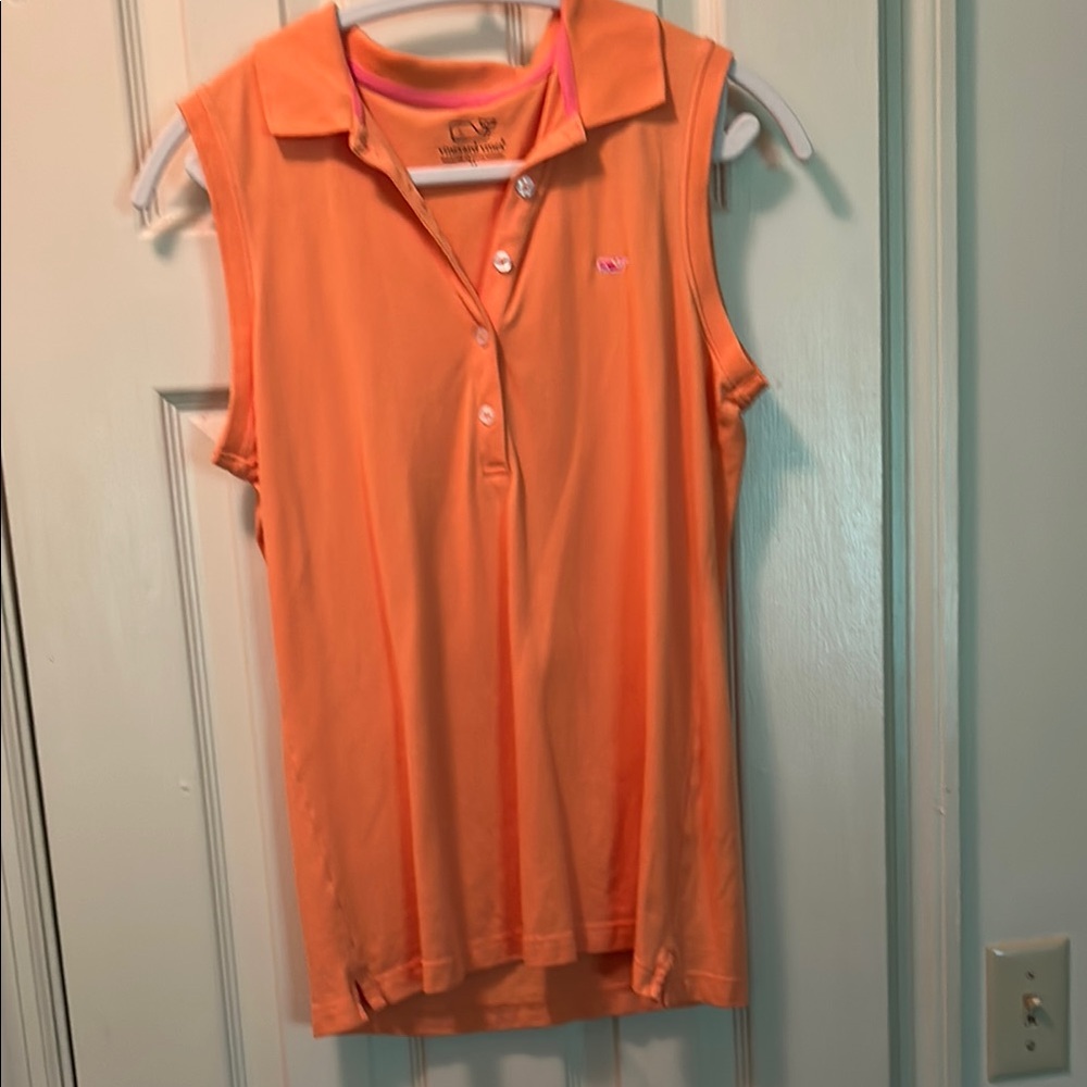 Vineyard Vines Orange Short Sleeve Polo